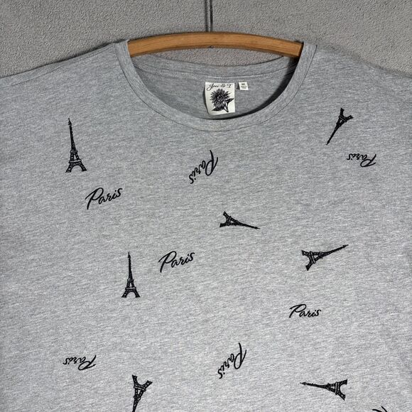 Joei & I T Shirt Women’s Size 3X Gray Paris AOP Eifel‎ Tower Chic Minimalist - Picture 4 of 15